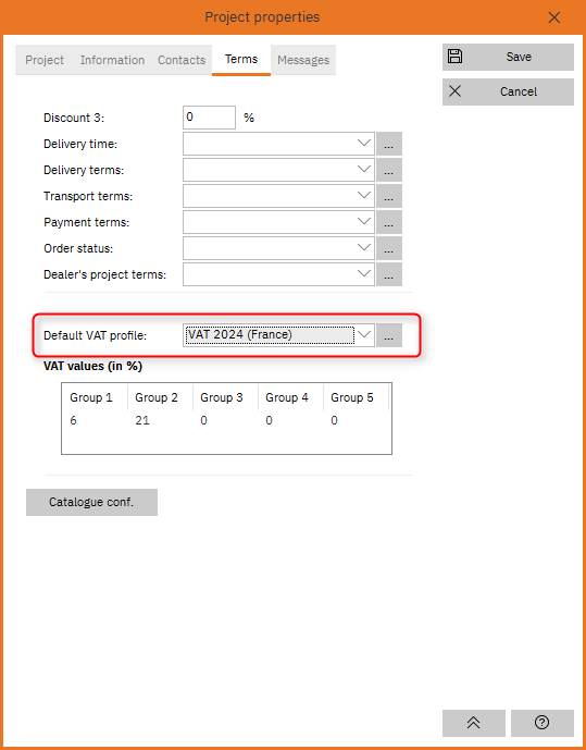 Changing the VAT profile configuration – Winner Bizz